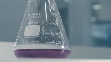 bottles containing chemical liquids in the modern research