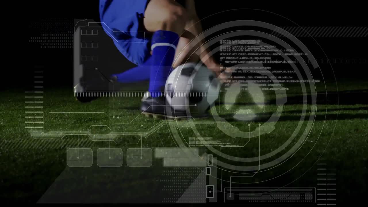 축구 선수가 떨어지는 스캔을 돌리는 범위