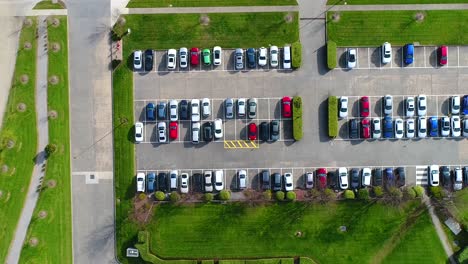 aerial drift over busy carpark