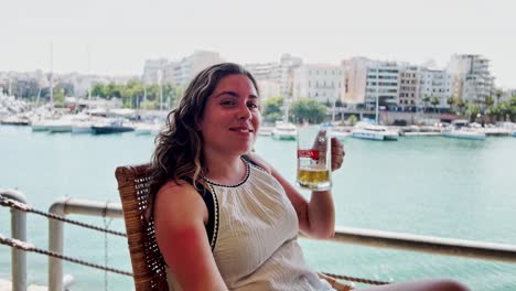 sunburn and refreshment: real vacation moment in greece