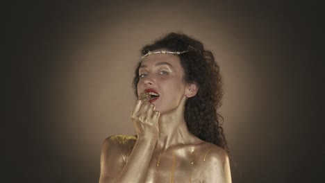 golden goddess portrait