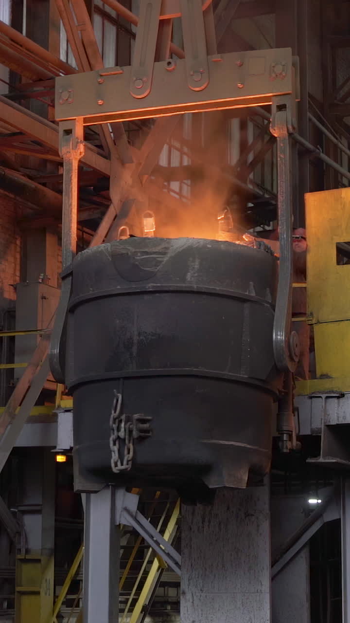 Molten Metal in Ladle at Foundry