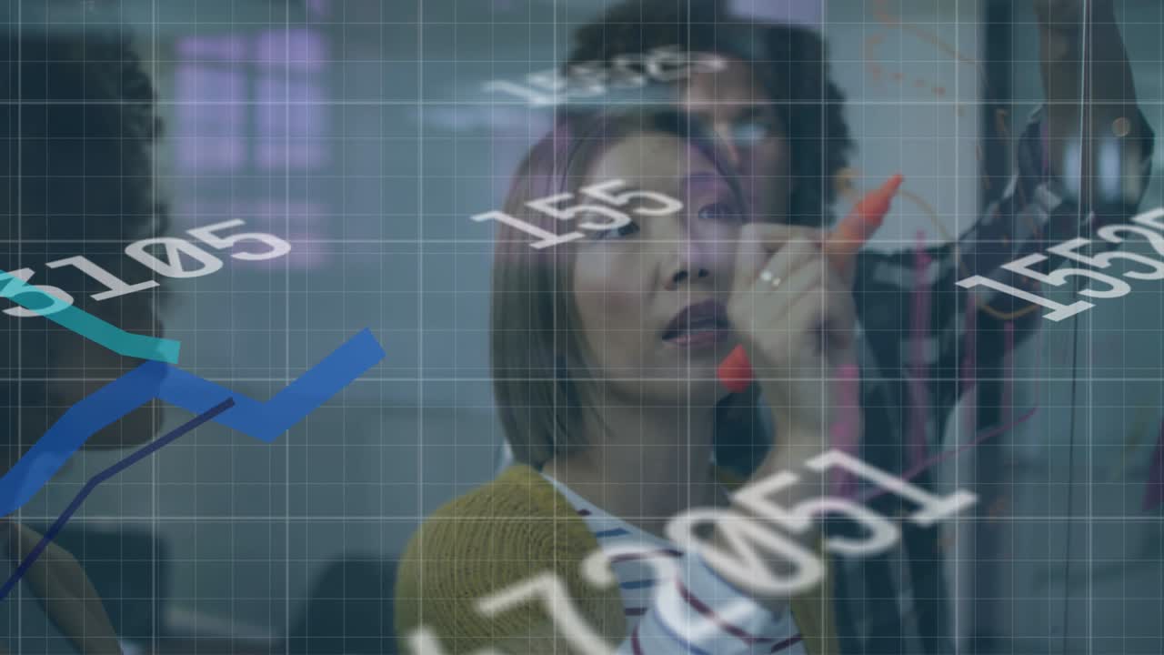 다양한 동료들과 사무실에서 브레인스토밍을 통해 통계와 데이터 처리의 활성화