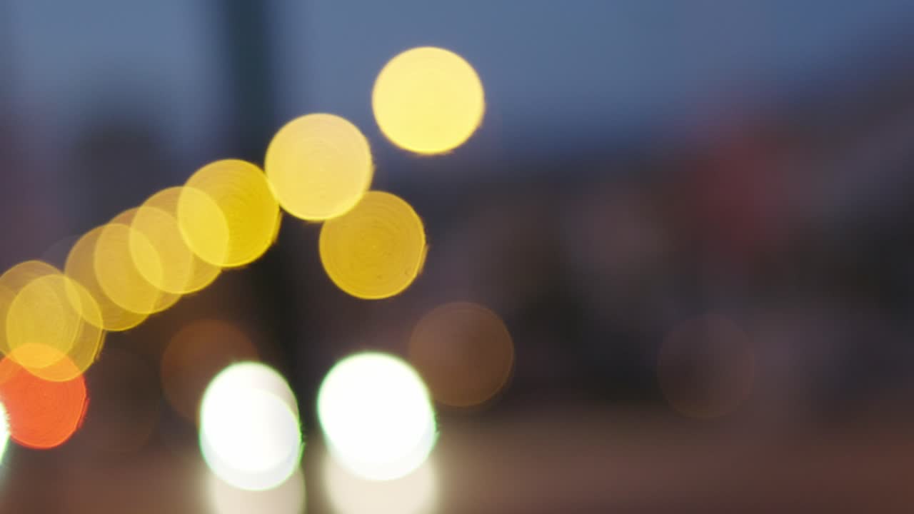 Blurred out lights in the evening