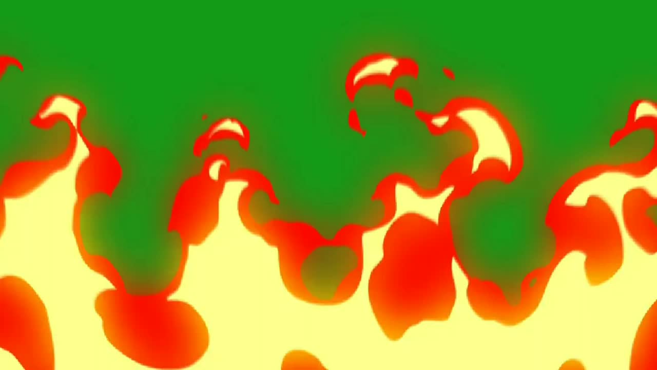 격렬한 화재 녹색 화면 모션 그래픽