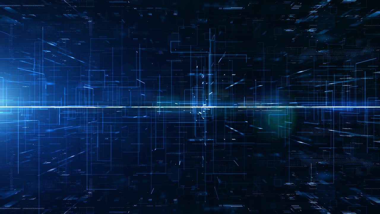 fondo abstracto digital, ciberespacio digital con partículas y conexiones de red de datos digitales. conexión de alta velocidad y análisis de datos, concepto de futuro tecnológico.
