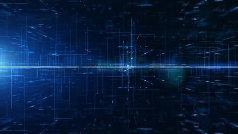 fondo abstracto digital, ciberespacio digital con partículas y conexiones de red de datos digitales. conexión de alta velocidad y análisis de datos, concepto de futuro tecnológico.