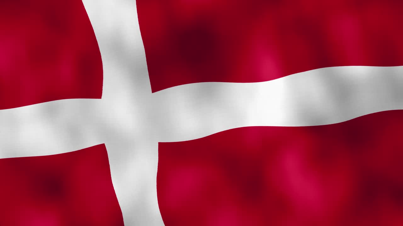 Dansk flag vajende i vinden