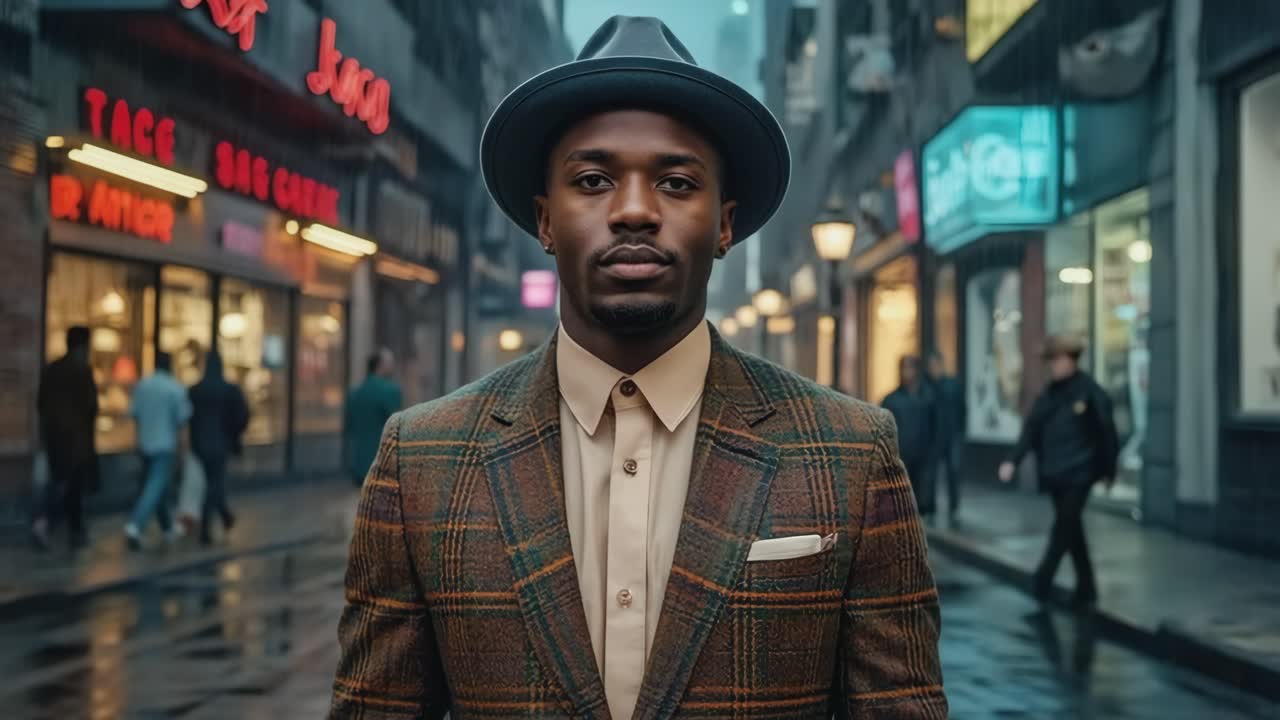 Portrait of a stylish man in a city street
