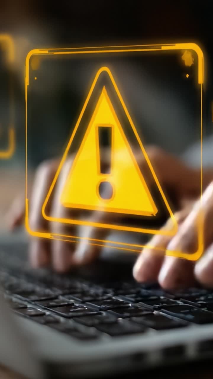 A Warning Alert Displayed on a Laptop During a Critical Computer Operation, Highlighting the Need for Caution and Attention to Digital Safety Protocols