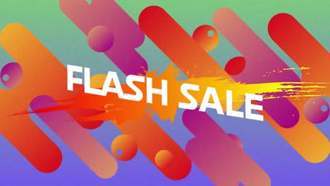 Flash-Sale-Grafik-Und-Orangefarbene-Kapseln-Auf-Grünem-Hintergrund