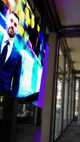 outdoor digital displays in a city setting