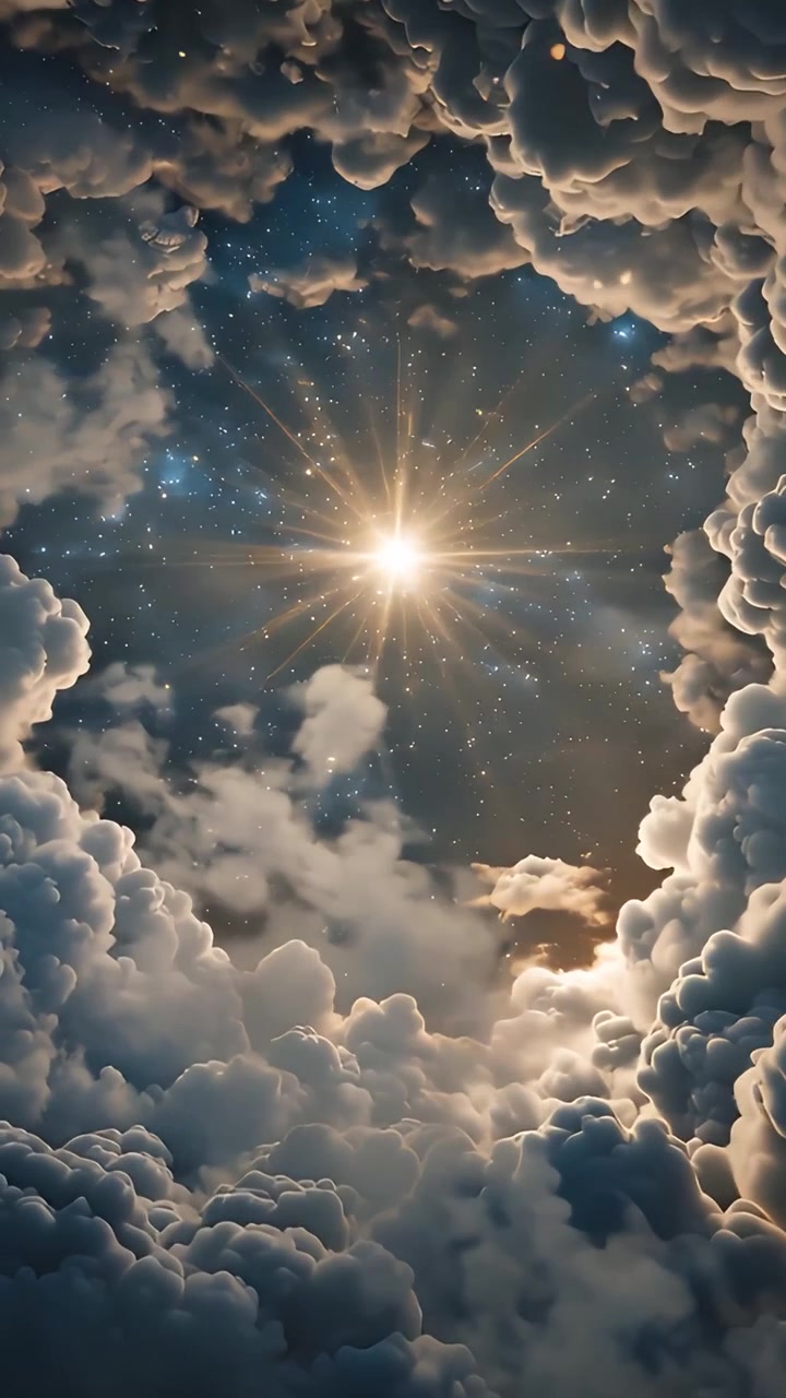Sfondo per Adorazione 4K: Croce Cristiana e Luce Celeste