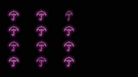 Pink-umbrella-pattern-with-neon-light