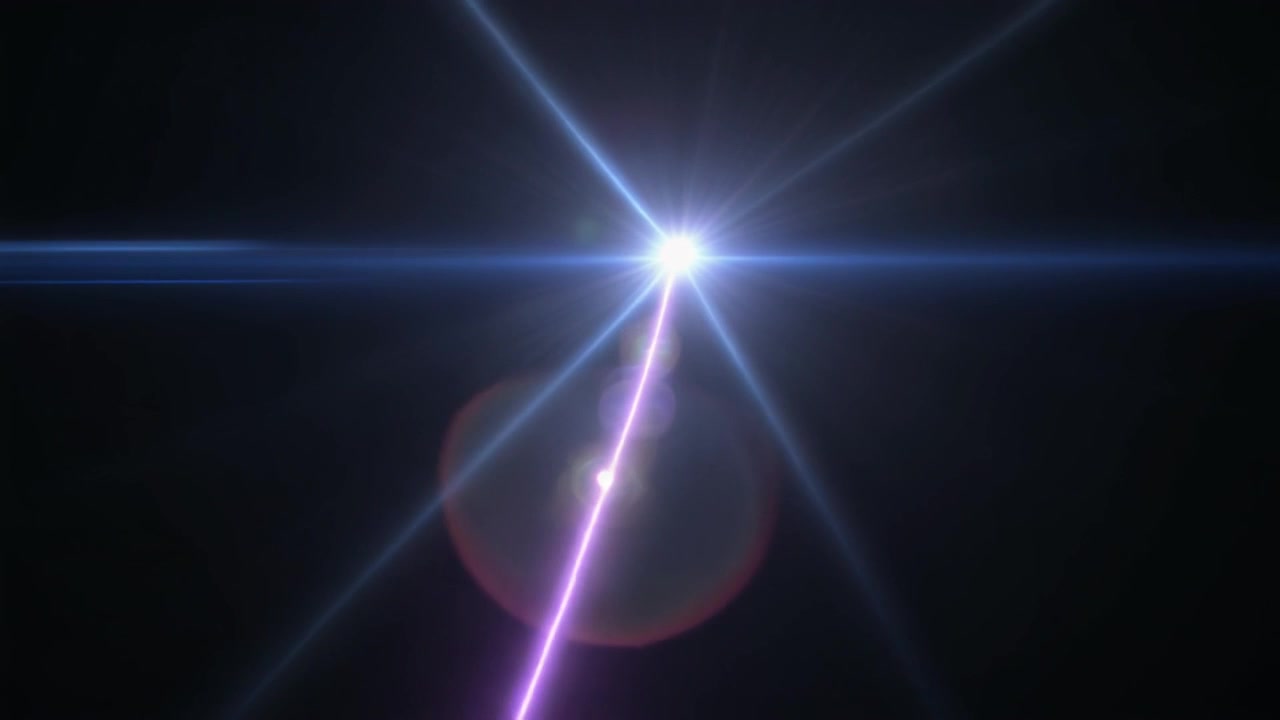 Bagliore di Luce Brillante in Movimento su Sfondo Scuro
