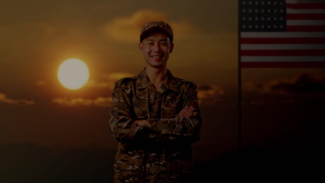 자랑스러운 미국 군인, 해가 지는 순간
