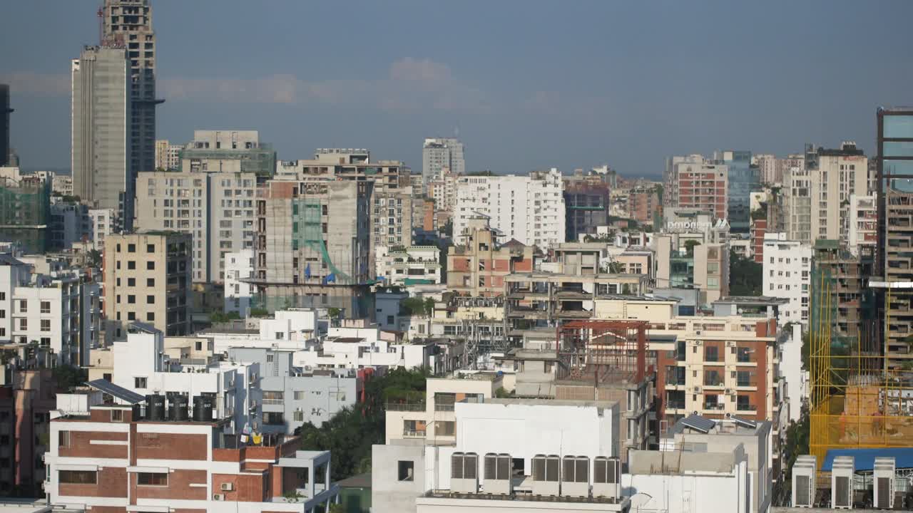 개발 중인 도시 지역의 도시 풍경