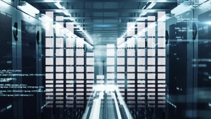 Animation of digital data processing over computer servers