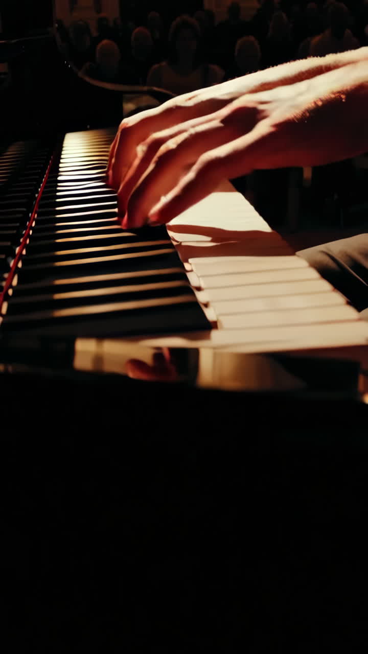 Pianist Playing in Concert Hall