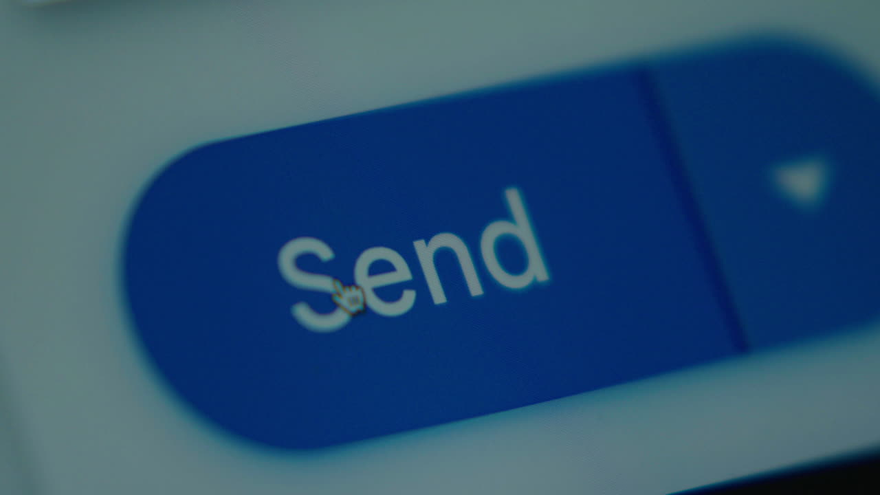 Send Button on Mobile Device