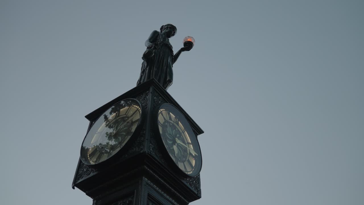 Clock Tower with Statue