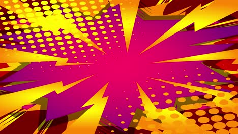 abstract background with green screen. motion poster. 4k animated comic book moving elements.
