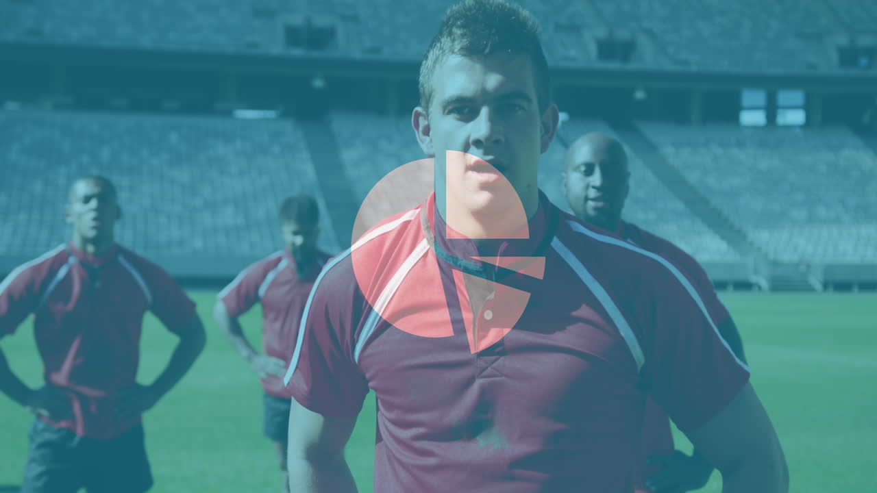 animación de estadísticas sobre jugadores de rugby