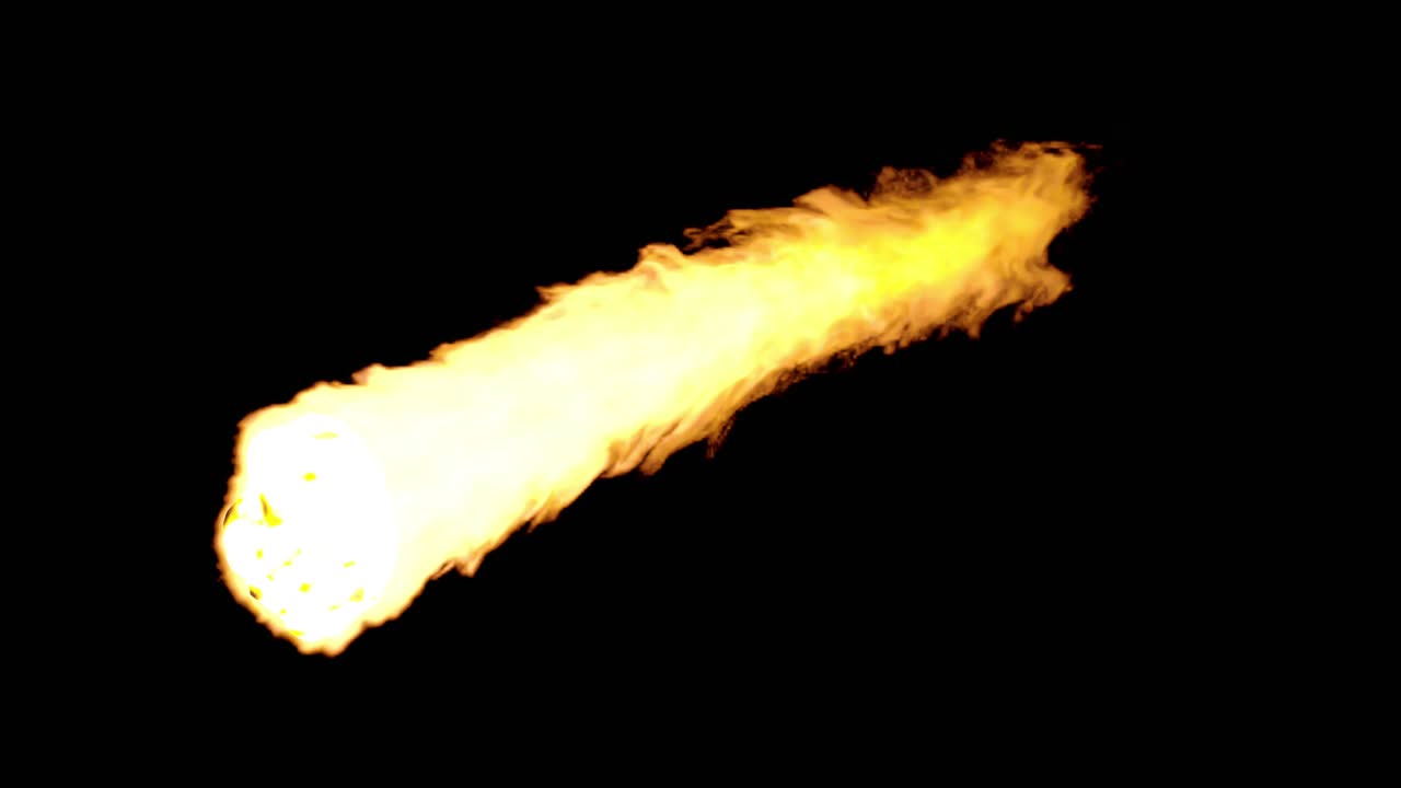 antorcha de fuego en el viento aislado en fondo negro