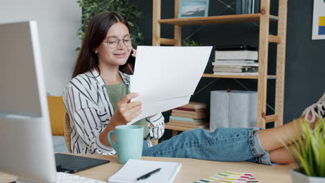 woman working from home, relaxed design job