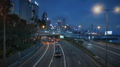 high view of causeway bay area in hong kong, china