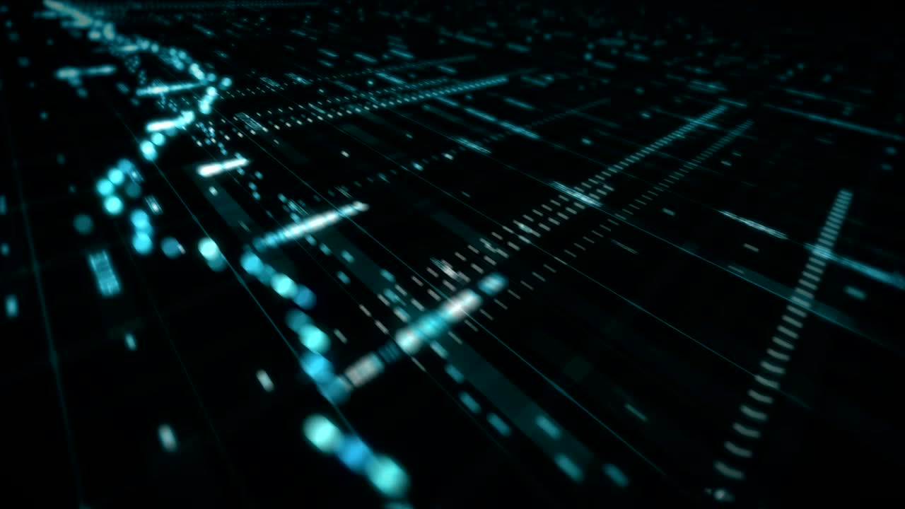Abstract background with animation of growing charts and flowing counters of numbers with symbols of percent. Financial figures and diagrams showing increasing profits