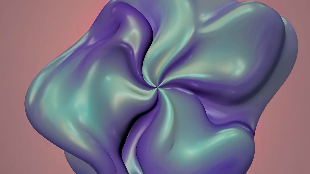 Abstract 3D shape with smooth, flowing curves and a metallic sheen