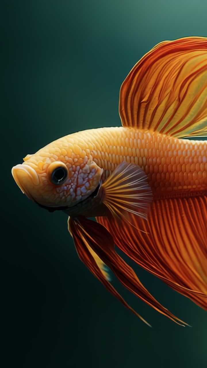 Graceful goldfish in water. A vibrant goldfish swims gracefully in clear water, showcasing its colors and flowing fins.