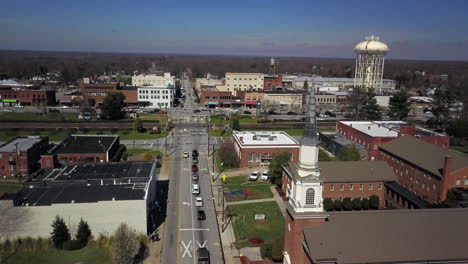 Small-Town-America--Thomasville,-North-Carolina-Aerial