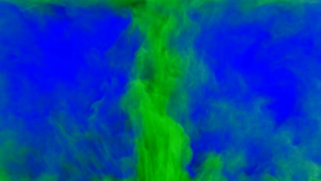 green colored smoke swirling powder cloud for transitions and overlay