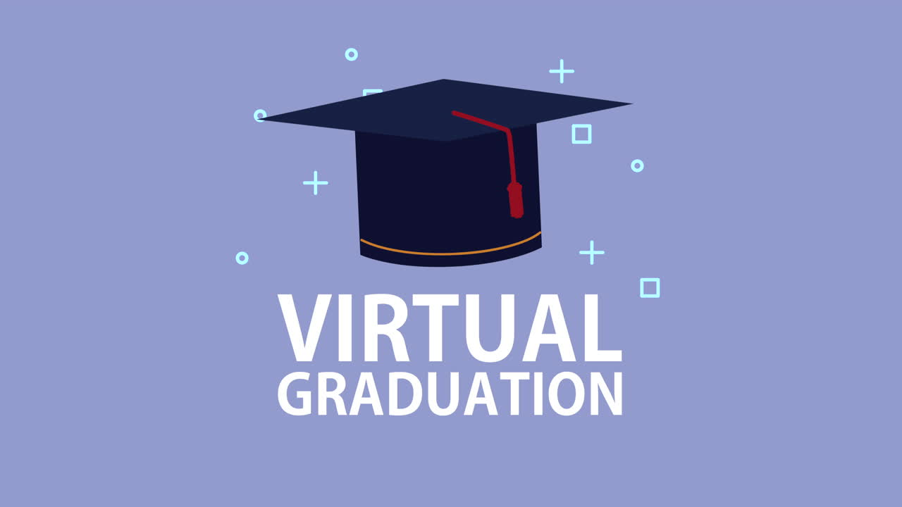 virtual graduation animation with hat