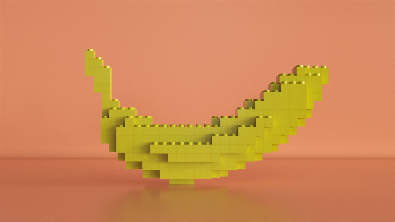 el banano de pixel art