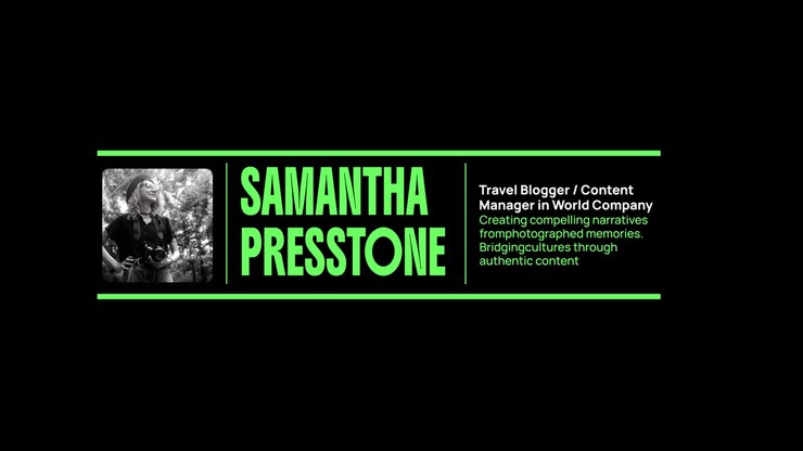 Animated Lower Third Graphic for Travel Blogger Profile
