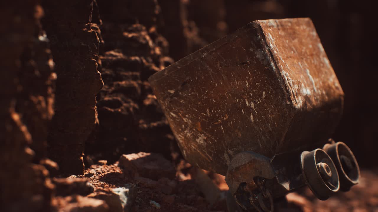 carretilla de mina de oro abandonada utilizada para transportar mineral durante la fiebre del oro