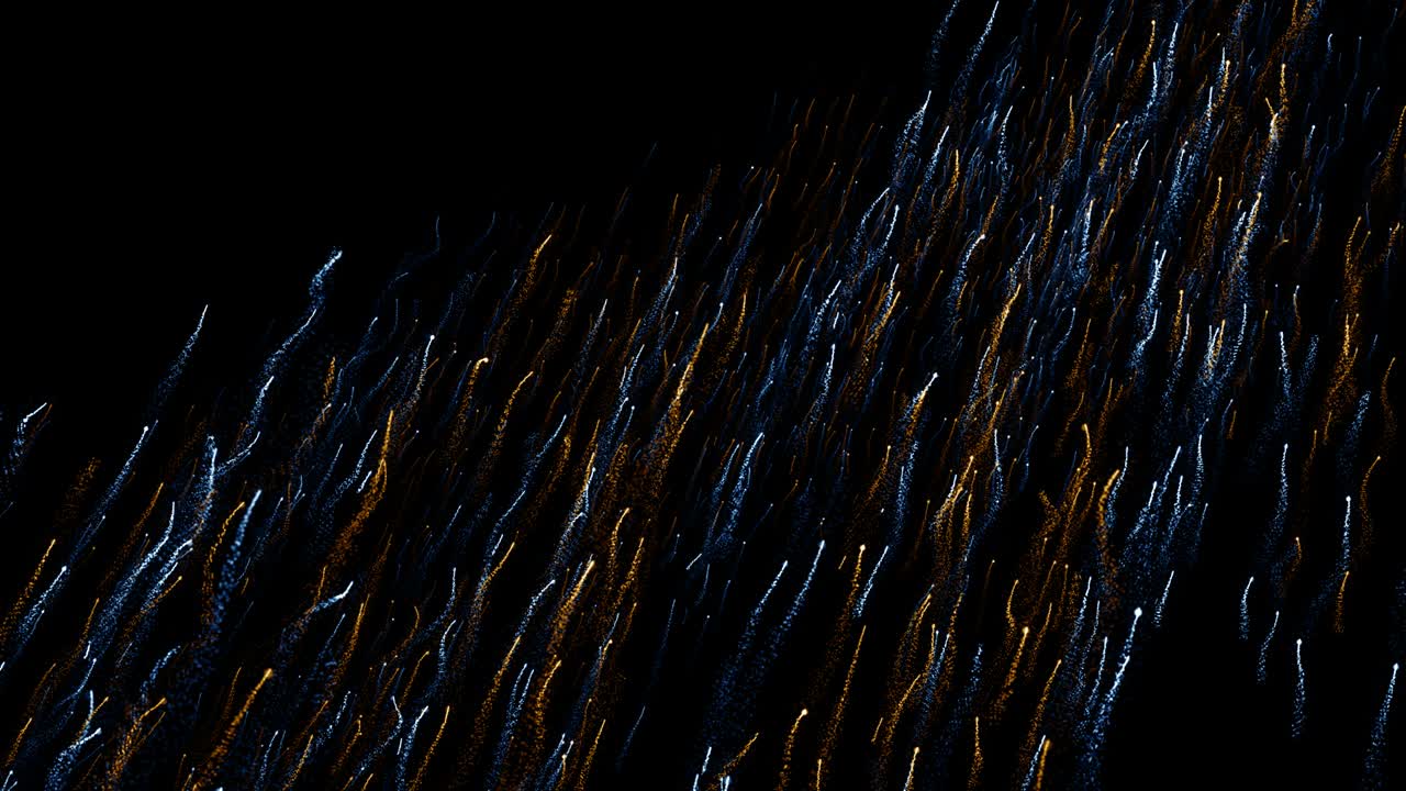 partículas azul naranja evento juego tráiler títulos escenario de concierto cinematográfico bucle de fondo