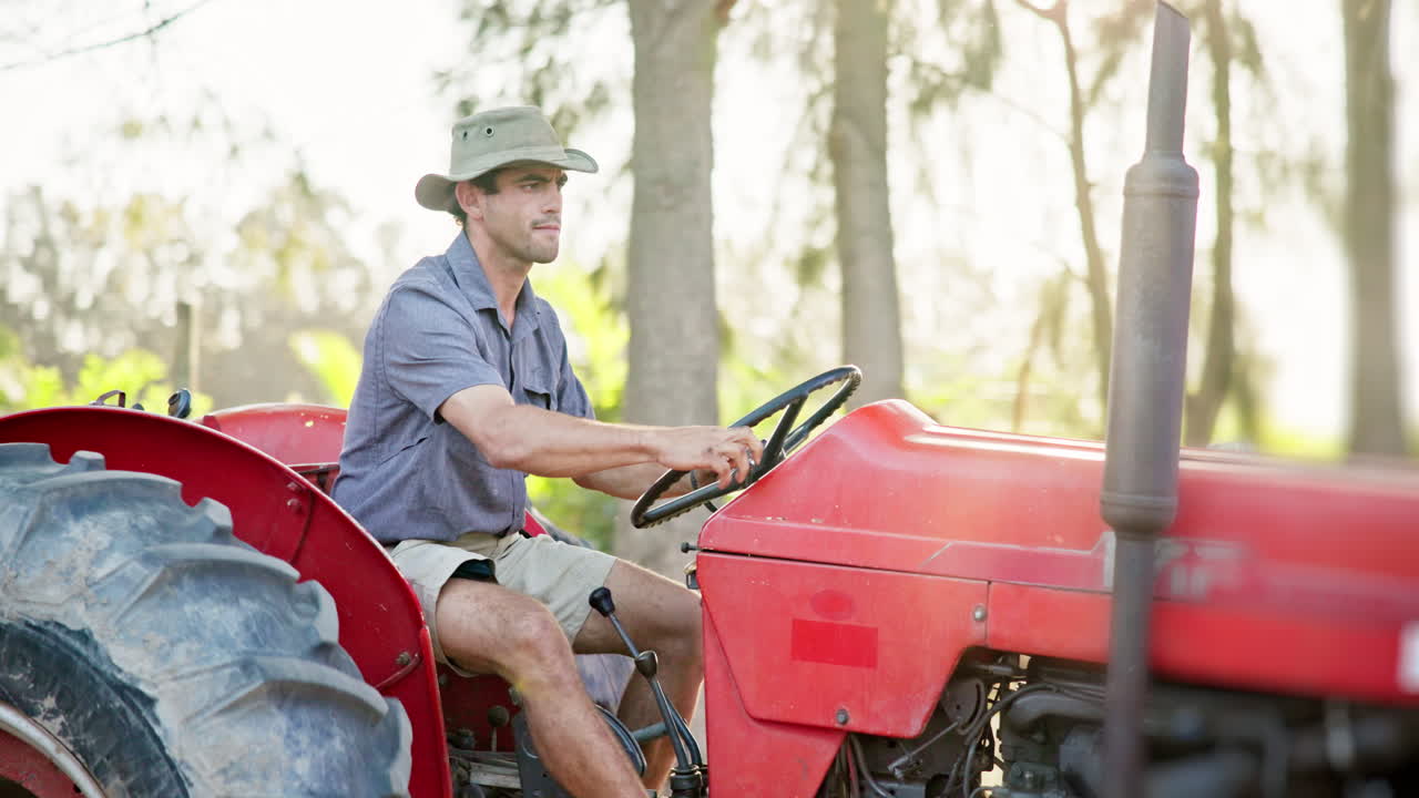 Farmer on a tractor
