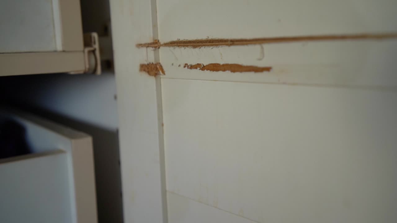 부서진 가구,  나무에 는, 드레더가 드레더의 나무 문에 은, 나무 문에 스크래치 흔적