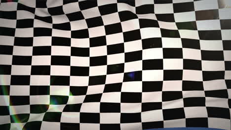 Checkered-flag-blowing-in-wind