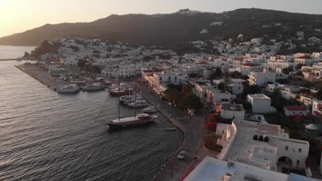 Drone-flying-over-Greek-Island-Greece-travel-homes-Airbnb