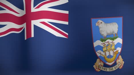 animation of national flag of falkland islands waving