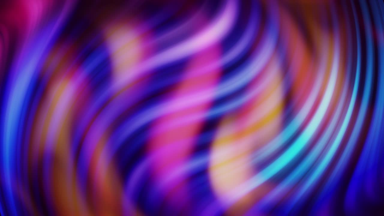 elegante abstracción 3d colorida y suave con líneas onduladas, bucle sin costuras. animación. hermosa textura de gradiente con destellos de luz que fluyen