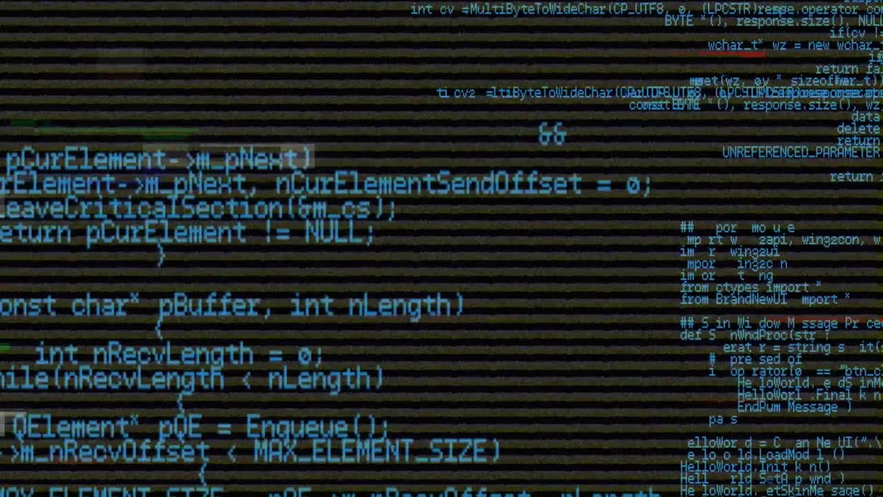 Data processing on black and grey striped background