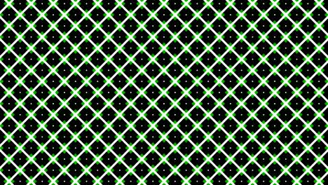 Two 2D graphic patterns that blend together to create multicolored effects.