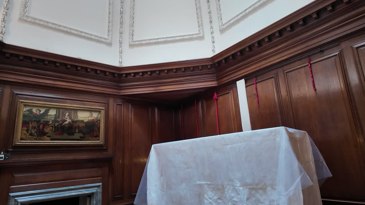 Looking up to the ceiling within Hampton Court Palace, London, United Kingdom