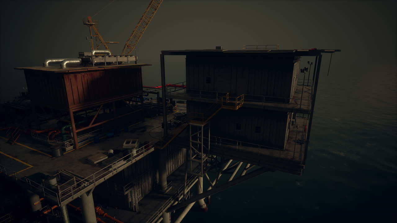 Olieplatform i havet